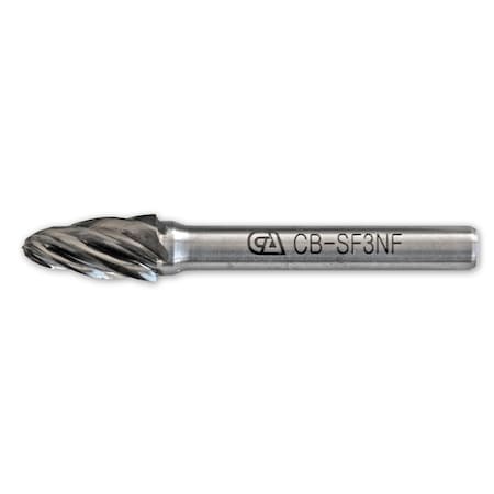 Continental Abrasives SF-3 Aluminum Cut Arch Ball Nose Tungsten Carbide Burr for Non-Ferrous Materials CB-SF3NF